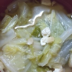 油揚げと白菜の味噌汁＋＋